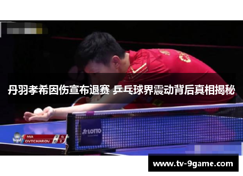 丹羽孝希因伤宣布退赛 乒乓球界震动背后真相揭秘